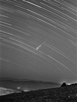 Bright meteor over Mt Maidanak (Uzbekian)