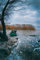 Волга, зима, Приморск.