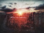 На углу улицы Трофимова на закате солнца