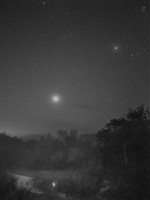 Venus and Jupiter in mist