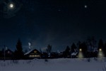 Тихо зимним вечером в деревне