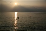 осенний закат на Женевском озере